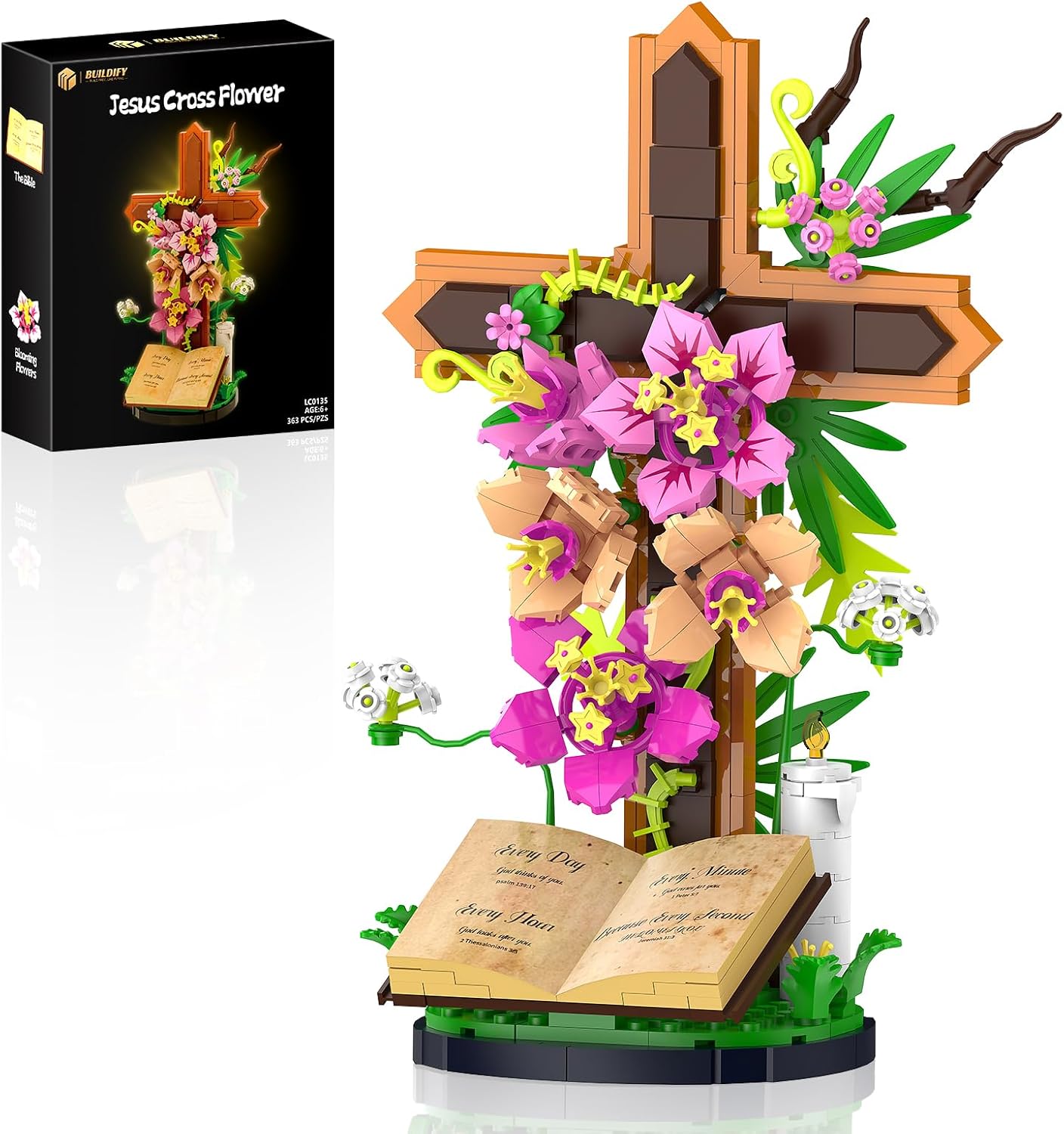 FaithGlow Cross Flower Building Set