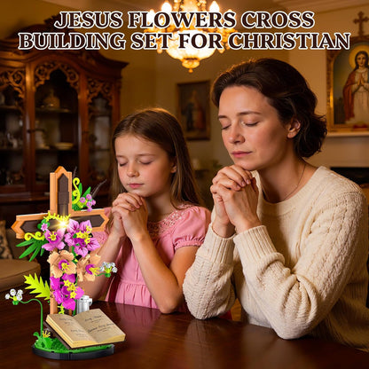 FaithGlow Cross Flower Building Set