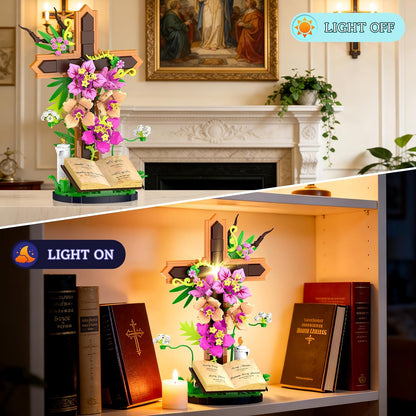 FaithGlow Cross Flower Building Set