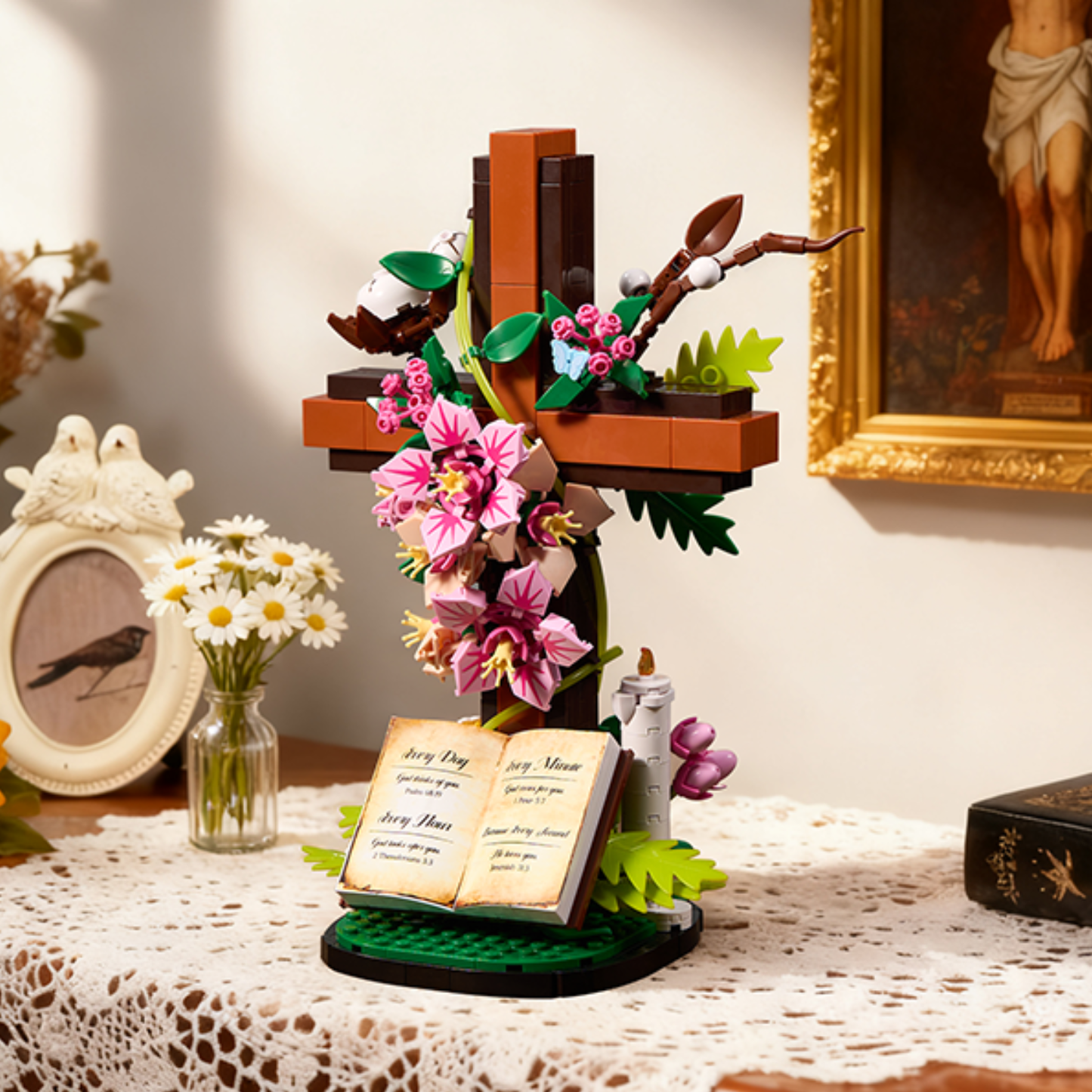 FaithGlow Cross Flower Building Set